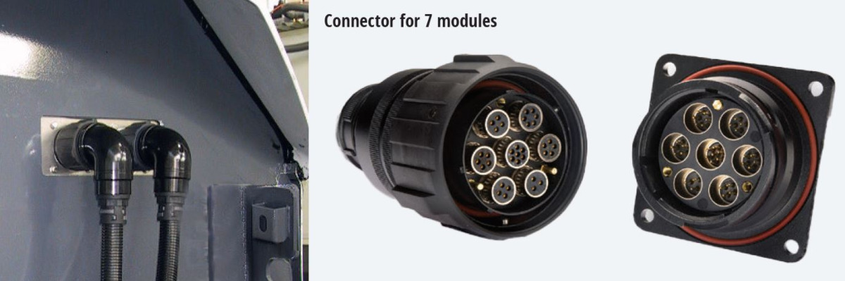GM Modular Connectors for 7 Modules from Gimota AG