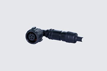 Stecker-Set mit Bajonettring gummiert, gewinkelt