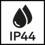 Schutzklasse nach DIN EN 60529 / IP44