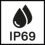 Protection class according DIN EN 60529 / IP69